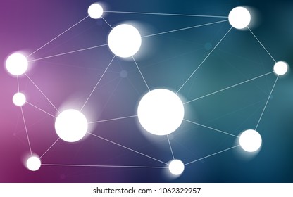 Light Blue, Red vector background with bubbles, lines. Abstract illustration with colorful discs and triangles. New design for ad, poster, banner of your website.
