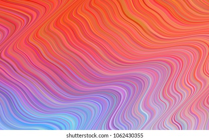 Light Blue, Red vector background with bent ribbons. Blurred geometric sample with gradient bubbles.  Pattern for your business design.