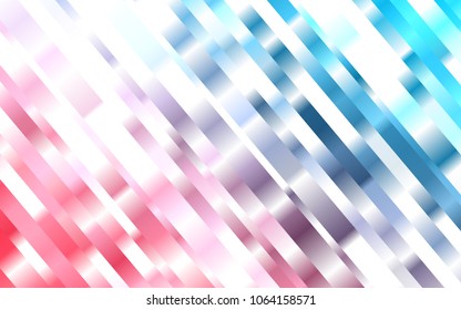 Light Blue, Red vector background with straight lines. Glitter abstract illustration with colored sticks. The pattern can be used for websites.
