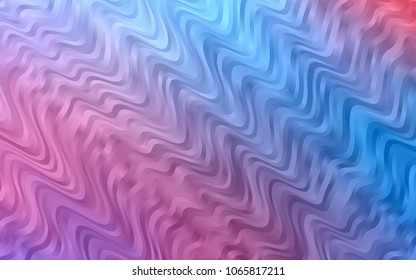 Light Blue, Red vector background with abstract lines. A sample with blurred bubble shapes. Marble design for your web site.