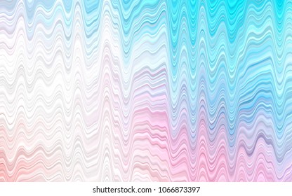 Light Blue, Red vector background with curved circles. Shining crooked illustration in marble style. The best blurred design for your business.