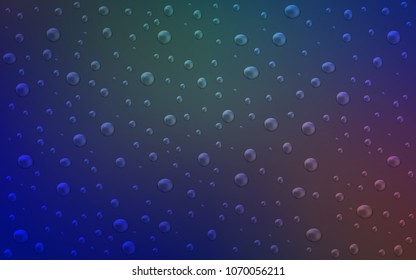 Light Blue, Red vector background with bubbles. Blurred bubbles on abstract background with colorful gradient. The pattern can be used for beautiful websites.