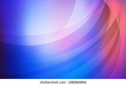 Light Blue, Red vector background with abstract circles. Glitter abstract illustration with wry lines. New composition for your brand book.