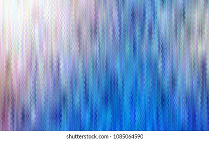 Light Blue, Red vector background with curved circles. Shining illustration, which consist of blurred lines, circles. Brand-new design for your ads, poster, banner.