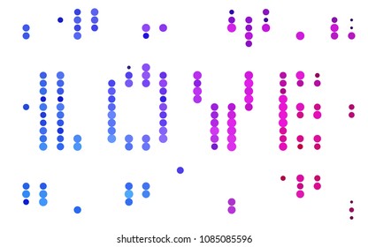 Light Blue, Red vector  background with dots. Modern abstract illustration with colorful water drops. Pattern can be used as texture of water, rain drops.