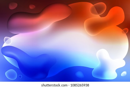 Light Blue, Red vector background with bubble shapes. An elegant bright illustration with gradient. A completely new memphis design for your business.