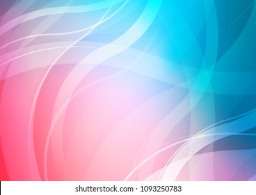 Light Blue, Red vector background with curved circles. Shining crooked illustration in marble style. The template for cell phone backgrounds.