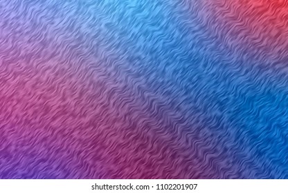 Light Blue, Red vector background with bent ribbons. Colorful abstract illustration with gradient lines. Pattern for your business design.