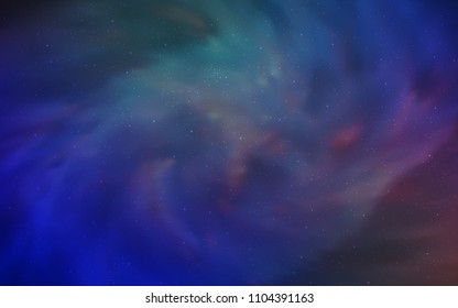 Light Blue, Red vector background with galaxy stars. Shining colored illustration with bright astronomical stars. Pattern for astrology websites.