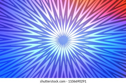 Light Blue, Red vector background with straight lines. Glitter abstract illustration with colored sticks. Smart design for your business advert.