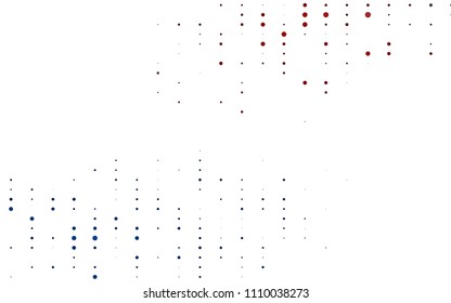 Light Blue, Red vector  background with dots. Beautiful colored illustration with blurred circles in nature style. Pattern can be used as texture of water, rain drops.