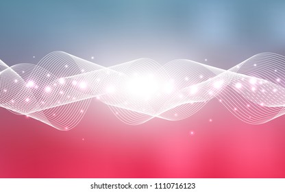 Light Blue, Red vector background with xmas confetti. Decorative shining illustration with ribbons on abstract template. New design for ad, poster, banner of your Party.