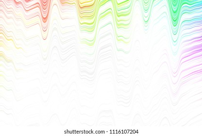 Light Blue, Red vector background with curved circles. Modern gradient abstract illustration with bandy lines. Textured wave pattern for backgrounds.