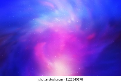 Light Blue, Red vector background with galaxy stars. Shining colored illustration with bright astronomical stars. Pattern for astrology websites.