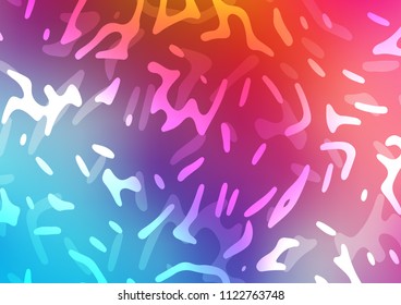 Light Blue, Red vector background with curved circles. Creative geometric illustration in marble style with gradient. The best blurred design for your business.