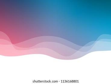 Light Blue, Red vector background with lava shapes. Modern gradient abstract illustration with bandy lines. Pattern for your business design.