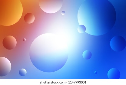Light Blue, Red vector background with bubbles. Blurred decorative design in abstract style with bubbles. Pattern can be used for beautiful websites.