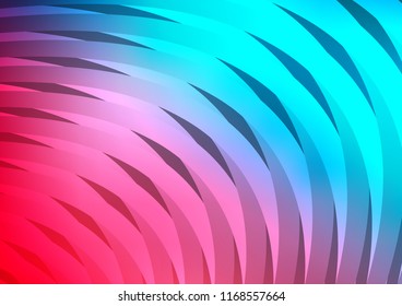 Light Blue, Red vector background with straight lines. Modern geometrical abstract illustration with staves. The pattern can be used for websites.