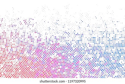 Light Blue, Red vector background with bubbles. Abstract illustration with colored bubbles in nature style. Design for business adverts.