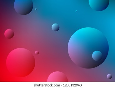 Light Blue, Red vector background with dots. Modern abstract illustration with colorful water drops. The pattern can be used for ads, leaflets of liquid.