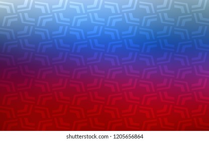 Light Blue, Red vector background with liquid shapes. A vague circumflex abstract illustration with gradient. Textured wave pattern for backgrounds.