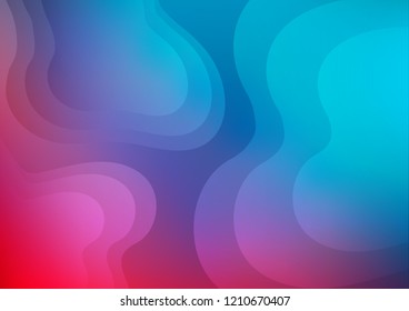 Light Blue, Red vector background with liquid shapes. A vague circumflex abstract illustration with gradient. Pattern for your business design.