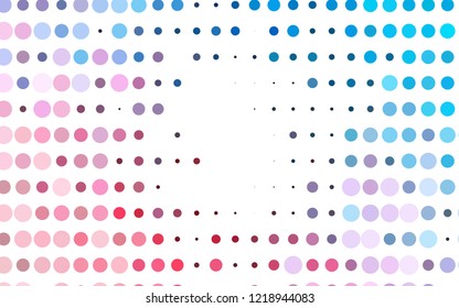 Light Blue, Red vector background with bubbles. Illustration with set of shining colorful abstract circles. Design for business adverts.