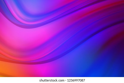 Light Blue, Red vector background with liquid shapes. Modern gradient abstract illustration with bandy lines. New composition for your brand book.