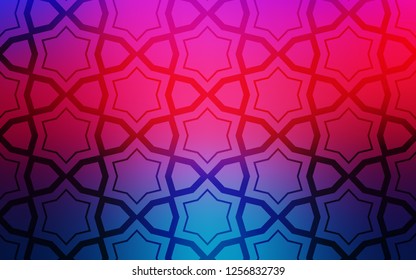 Light Blue, Red vector background with colored stars. Modern geometrical abstract illustration with stars. Template for sell phone backgrounds.