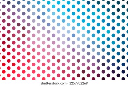 Light Blue, Red vector background with bubbles. Blurred bubbles on abstract background with colorful gradient. Pattern of water, rain drops.