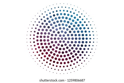 Light Blue, Red vector background with hexagons. Illustration with set of colorful hexagons. Pattern for ads, leaflets.