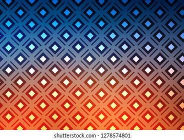 Light Blue, Red vector background with lines, rhombuses. Colorful decorative design in simple style with lines, rhombuses. Backdrop for TV commercials.
