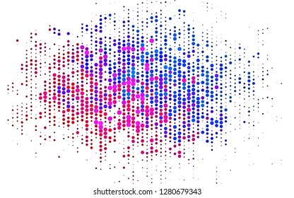 Light Blue, Red vector background with bubbles. Blurred decorative design in abstract style with bubbles. Design for posters, banners.