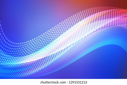 Light Blue, Red vector background with bubbles, lines. Glitter abstract illustration with connection of triangle structure. Pattern for beautiful websites.