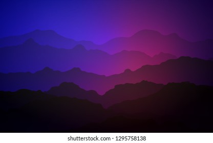 Light Blue, Red vector background with abstract circles. Creative illustration in halftone mountain style with gradient. Textured wave pattern for backgrounds.