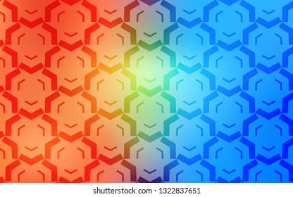 Light Blue, Red vector background with wry lines. A shining illustration, which consists of curved lines. The best colorful design for your business.