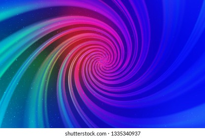 Light Blue, Red vector background with galaxy stars. Space stars on blurred abstract background with gradient. Pattern for astrology websites.