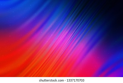 Light Blue, Red vector background with astronomical stars. Space stars on blurred abstract background with gradient. Pattern for astrology websites.