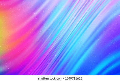 Light Blue, Red vector background with galaxy stars. Blurred decorative design in simple style with galaxy stars. Pattern for astronomy websites.