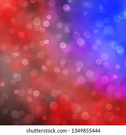 Light Blue, Red vector background with circles. Abstract colorful disks on simple gradient background. Pattern for websites, landing pages.