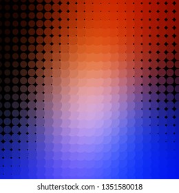 Light Blue, Red vector background with circles. Colorful illustration with gradient dots in nature style. Pattern for business ads.