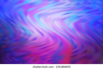 Light Blue, Red vector background with astronomical stars. Shining colored illustration with bright astronomical stars. Smart design for your business advert.