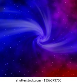 Light Blue, Red vector background with small and big stars. Modern geometric abstract illustration with stars. Pattern for new year ad, booklets.