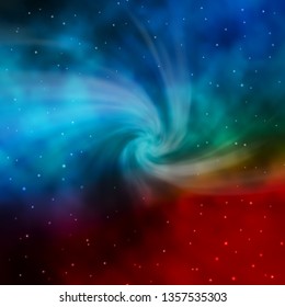 Light Blue, Red vector background with small and big stars. Colorful illustration in abstract style with gradient stars. Pattern for new year ad, booklets.