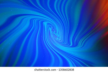 Light Blue, Red vector background with galaxy stars. Shining colored illustration with bright astronomical stars. Pattern for astrology websites.