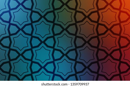 Light Blue, Red vector background with colored stars. Shining colored illustration with stars. Template for sell phone backgrounds.