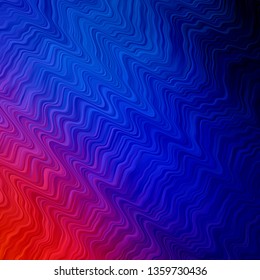 Light Blue, Red vector background with bent lines. Colorful illustration in circular style with lines. Pattern for websites, landing pages.