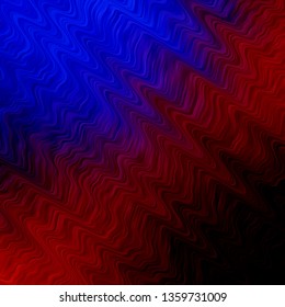 Light Blue, Red vector background with bent lines. Abstract gradient illustration with wry lines. Pattern for ads, commercials.