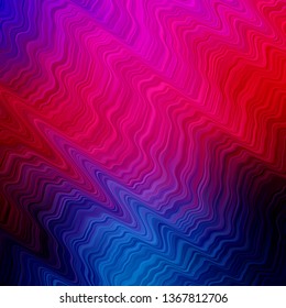 Light Blue, Red vector background with bent lines. Colorful illustration in circular style with lines. Pattern for ads, commercials.