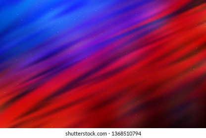 Light Blue, Red vector background with astronomical stars. Shining illustration with sky stars on abstract template. Best design for your ad, poster, banner.